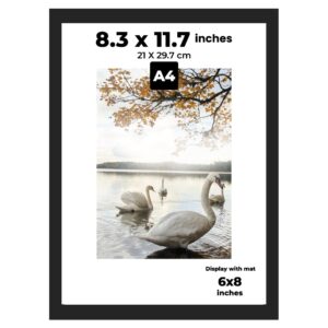 A4 Black Picture Frame - Display 8.27 × 11.69